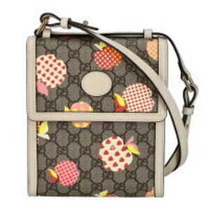 Gucci GG Supreme Monogram Les Pommes Crossbody Bag beige canvas